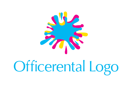 colorful splatter printing icon