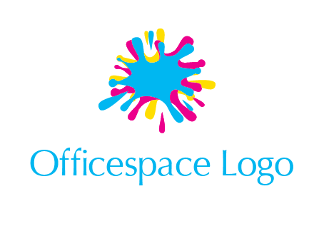 colorful splatter printing icon