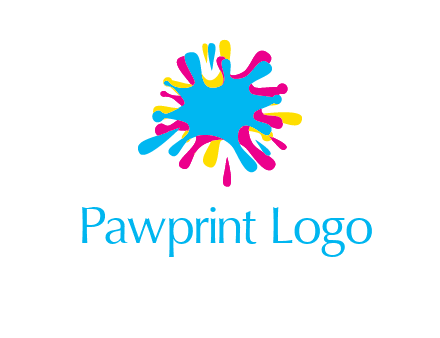 colorful splatter printing icon