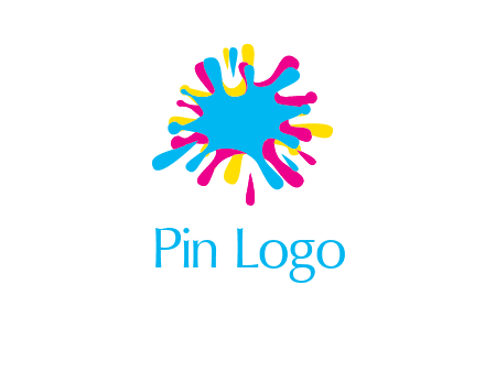 colorful splatter printing icon