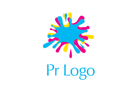 colorful splatter printing icon