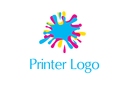 colorful splatter printing icon