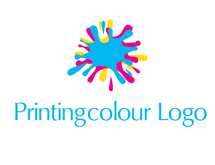 colorful splatter printing icon