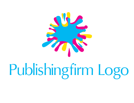 colorful splatter printing icon