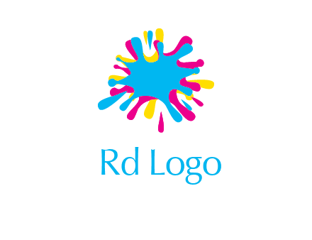 colorful splatter printing icon