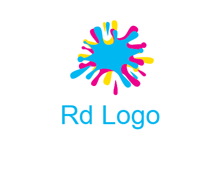 colorful splatter printing icon