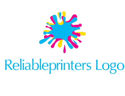 colorful splatter printing icon