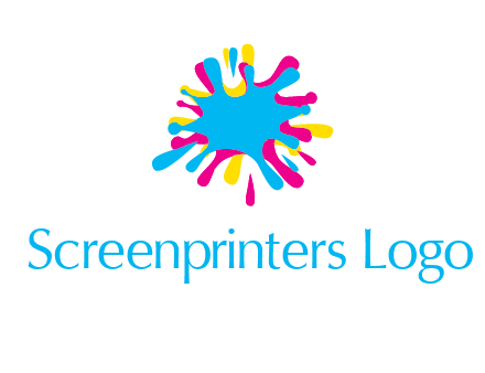 colorful splatter printing icon