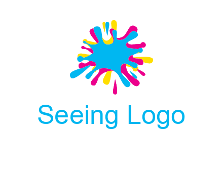 colorful splatter printing icon