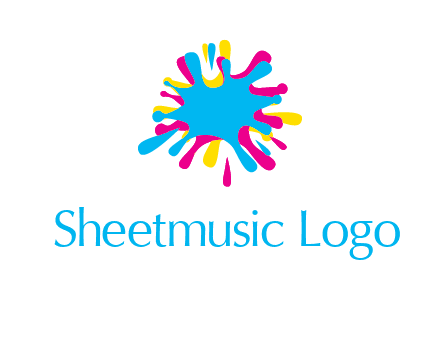 colorful splatter printing icon