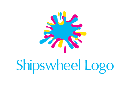 colorful splatter printing icon