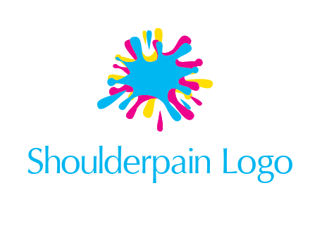 colorful splatter printing icon