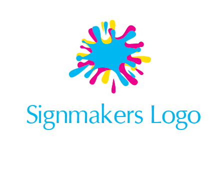 colorful splatter printing icon