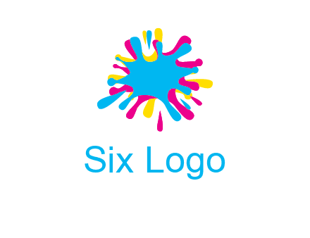 colorful splatter printing icon