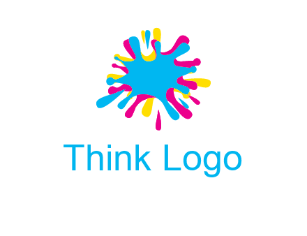 colorful splatter printing icon