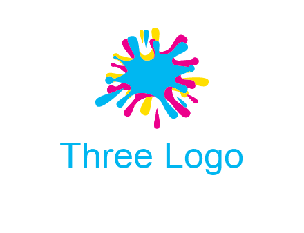 colorful splatter printing icon