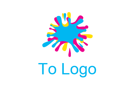 colorful splatter printing icon