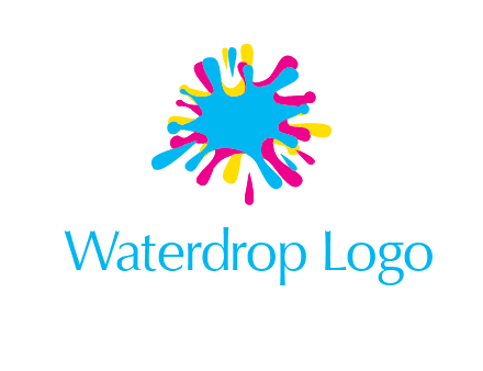 colorful splatter printing icon