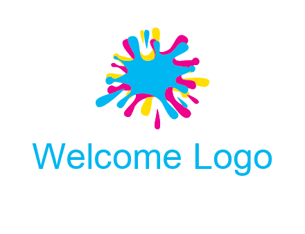 colorful splatter printing icon