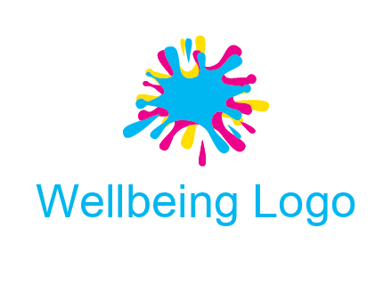 colorful splatter printing icon