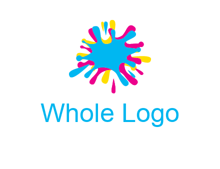 colorful splatter printing icon