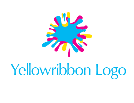 colorful splatter printing icon