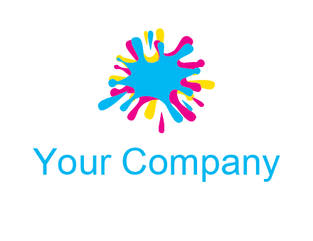 colorful splatter printing icon