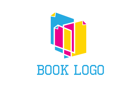 abstract colorful papers printing logo