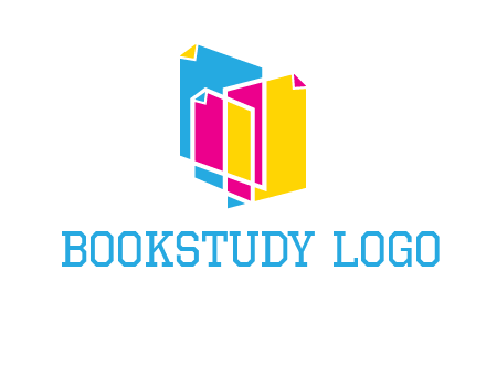 abstract colorful papers printing logo