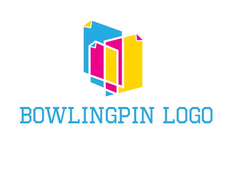 abstract colorful papers printing logo
