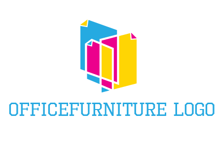 abstract colorful papers printing logo