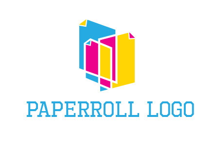 abstract colorful papers printing logo