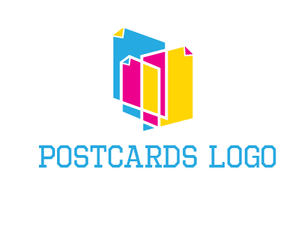 abstract colorful papers printing logo