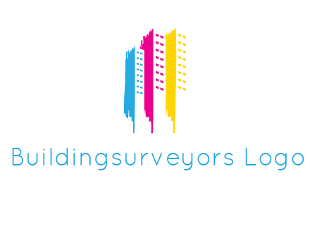 painted colorful buildings logo