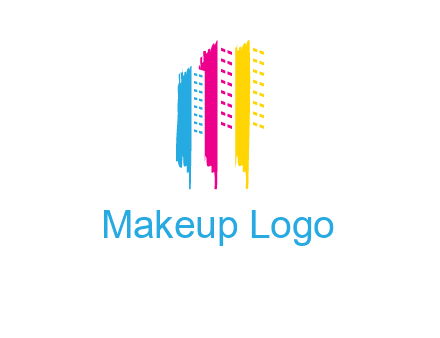 painted colorful buildings logo