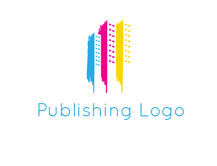 painted colorful buildings logo