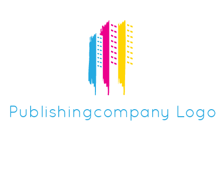 painted colorful buildings logo