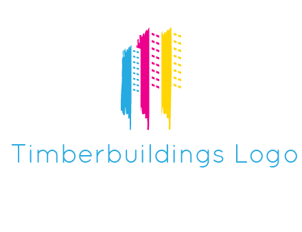 painted colorful buildings logo