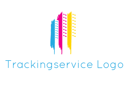 painted colorful buildings logo