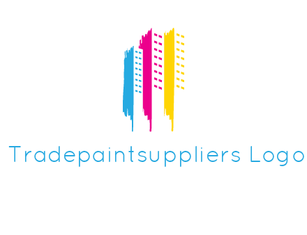 painted colorful buildings logo