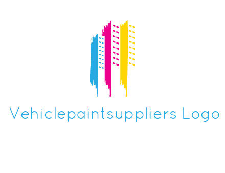 painted colorful buildings logo