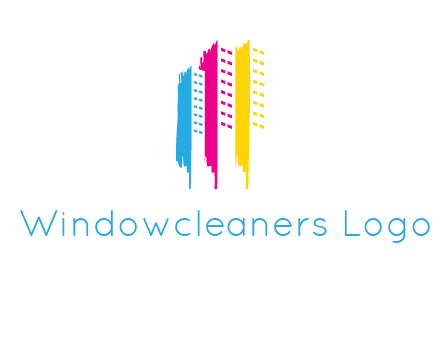 painted colorful buildings logo