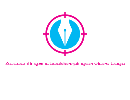 pen nib in circle publishing logo