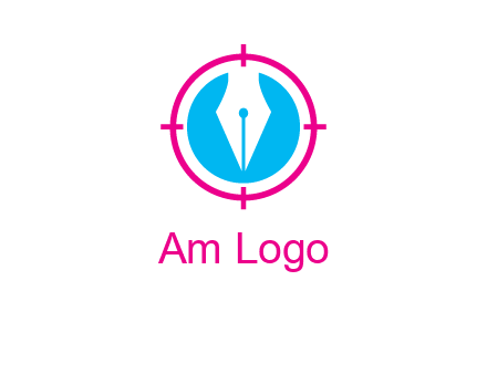 pen nib in circle publishing logo