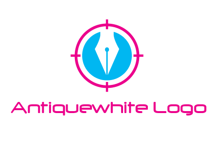 pen nib in circle publishing logo
