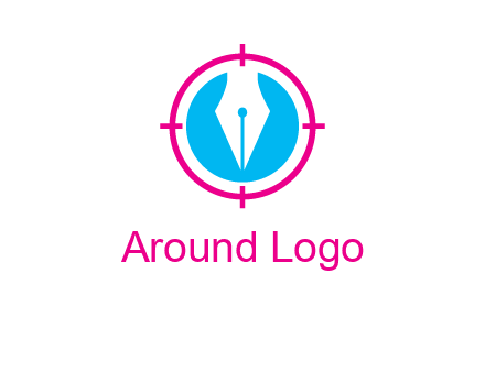 pen nib in circle publishing logo