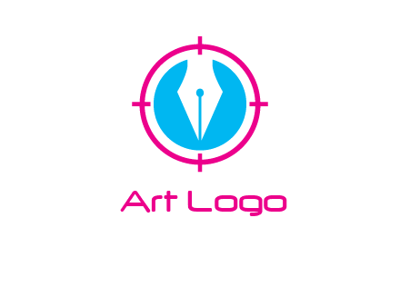 pen nib in circle publishing logo