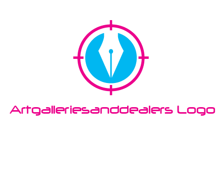 pen nib in circle publishing logo