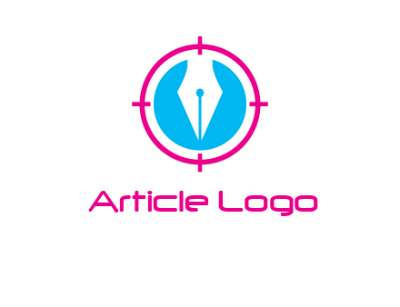 pen nib in circle publishing logo