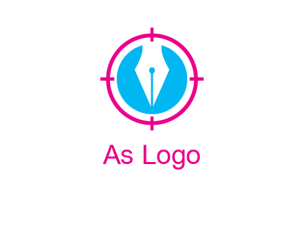 pen nib in circle publishing logo